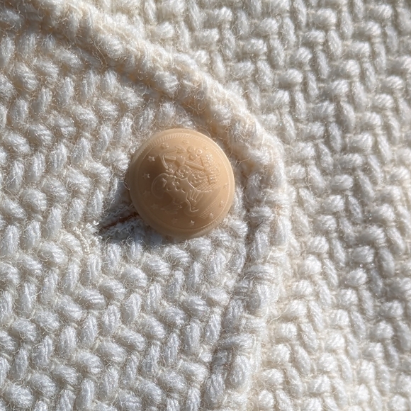 Vince Wool Blazer in Herringbone Tweed Cream - Picture 6 of 13